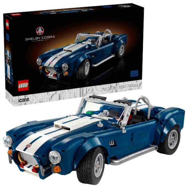 LEGO Icons Shelby Cobra 427 S/C 10357 - Yetişkinler için Yaratıcı Dekoratif Araba Yapım Seti (1241 Parça)
