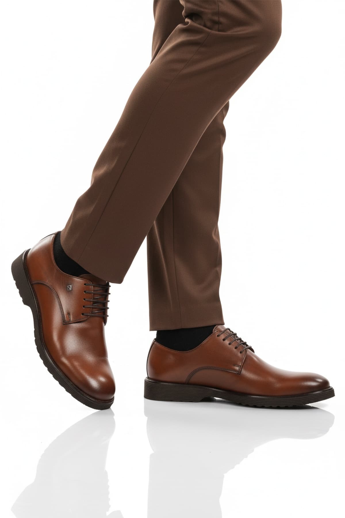 FOSCO Taba Hakiki Deri Erkek Klasik Ayakkabı